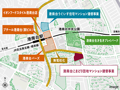 現地周辺開発概念図｜ザ・パークハウス横浜港南台