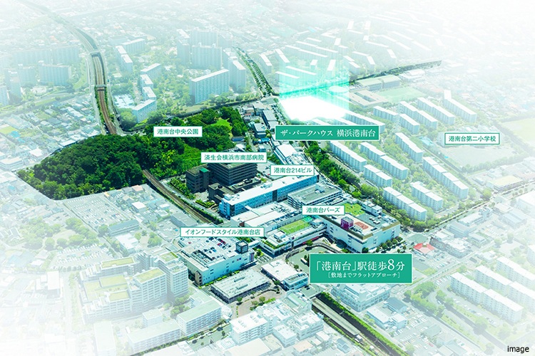現地周辺航空写真｜ザ・パークハウス横浜港南台